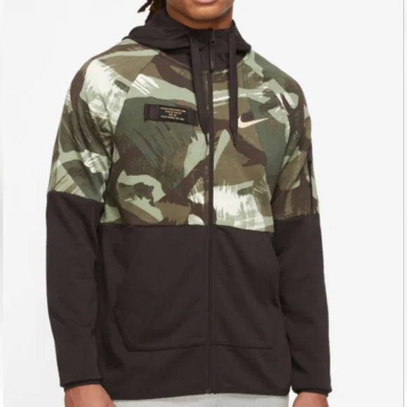 Nike camo best sale zip hoody mens